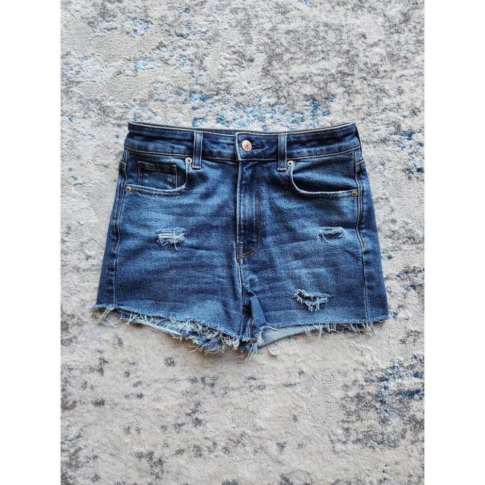 American Eagle Women's Size‎ 0 Distressed Denim Mom Jean Shorts